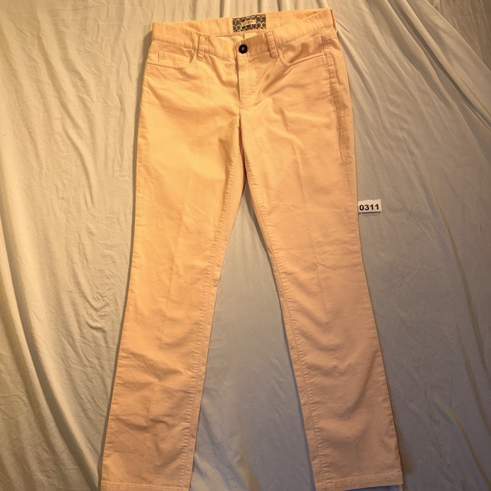 J.CREW Women's Corduroy Matchstick Pink Size 30R Straight Leg